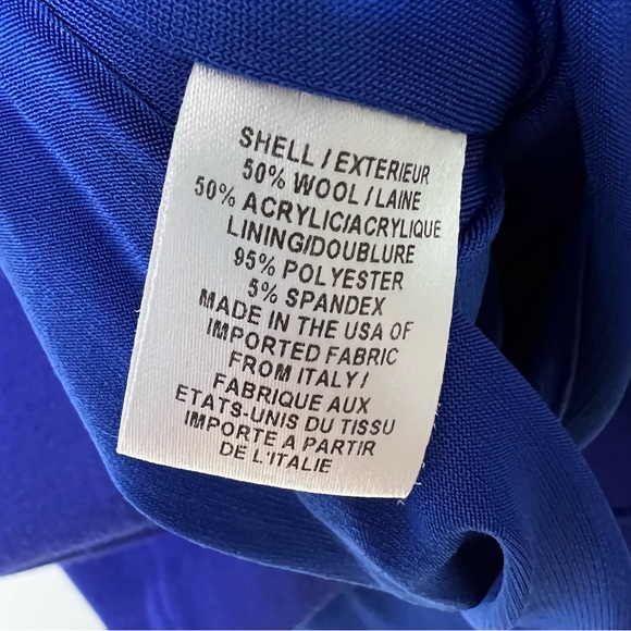 Milly Knit Cobalt Blue Wool Blend Dress Size Medium - Picture 11 of 11